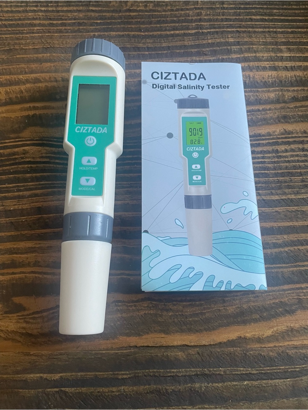 CIZTADA Digital Salinity Tester - White & Teal